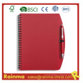 Carnet de couverture en PVC rouge pour école et fournitures de bureau